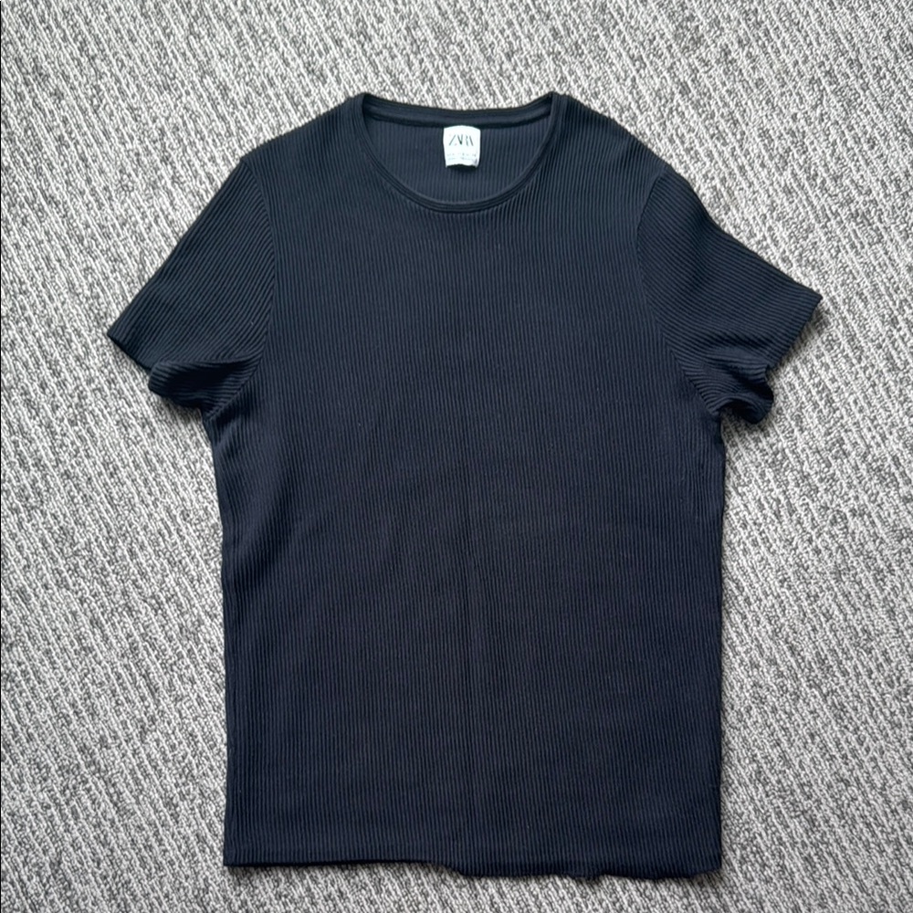 Zara Men's Black T-Shirt